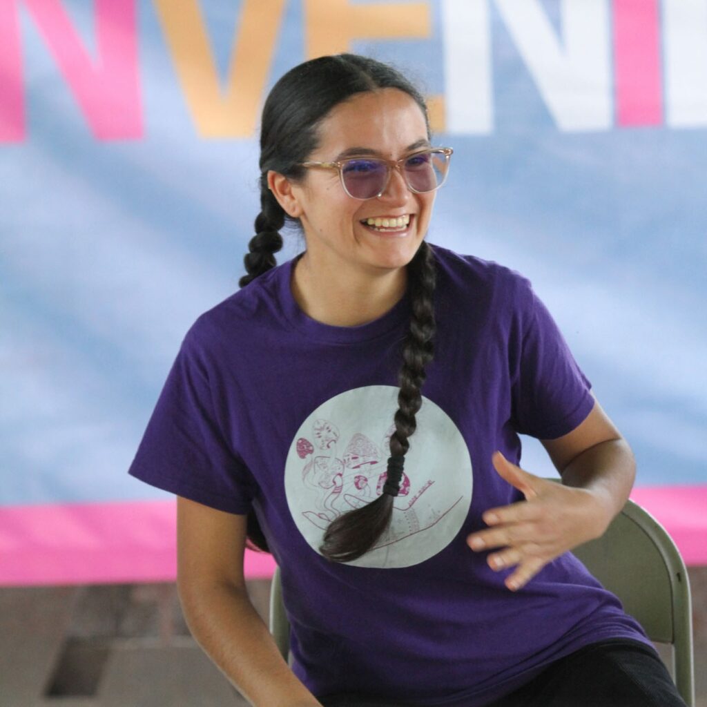 Nancy, manager del Festival del Hongo de San Mateo Río Hondo, Oaxaca